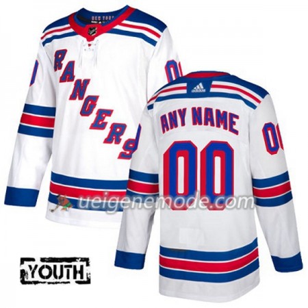 Kinder Eishockey New York Rangers Custom Adidas 2017-2018 Weiß Authentic